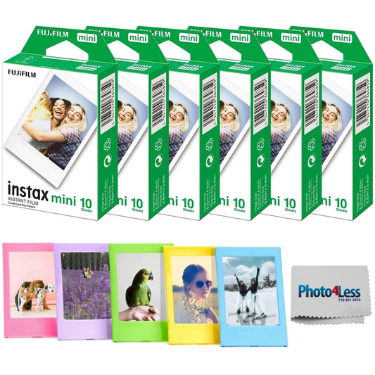 Fujifilm Instax Mini 60-Photo Film Pack with Colorful Frames