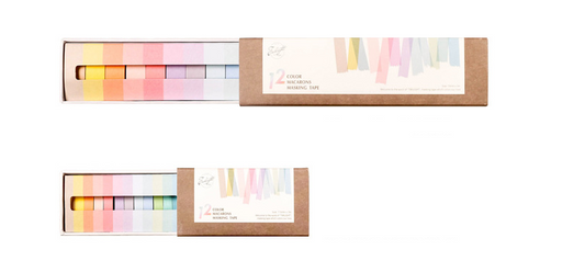 Twilight Macaron Washi Tape Set (12 Colors)