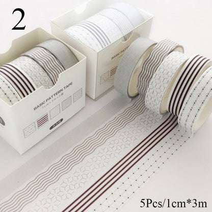 Creative Japanese Washi Tape Collection (5-Pack)