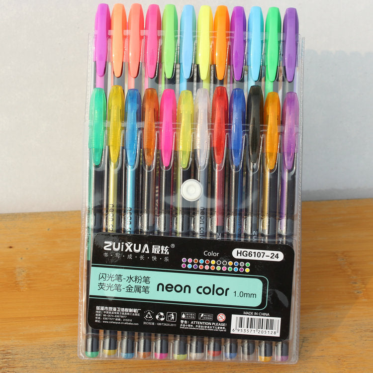 ShimmerStripes Colorful Pen Set