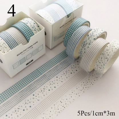 Creative Japanese Washi Tape Collection (5-Pack)