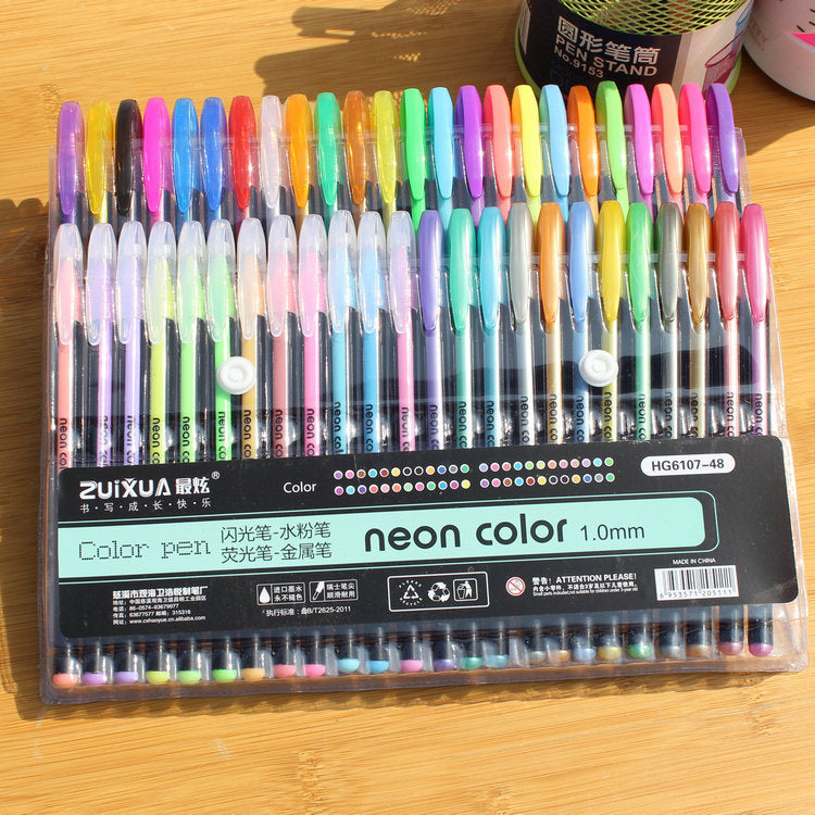 ShimmerStripes Colorful Pen Set