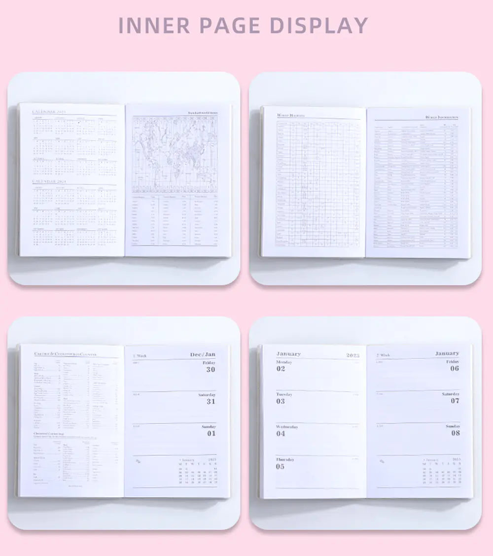A7 Ultralight Portable English Calendar