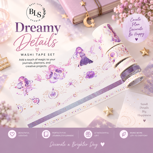 Strawberry Dream Washi Tape Collection (6-Pack)