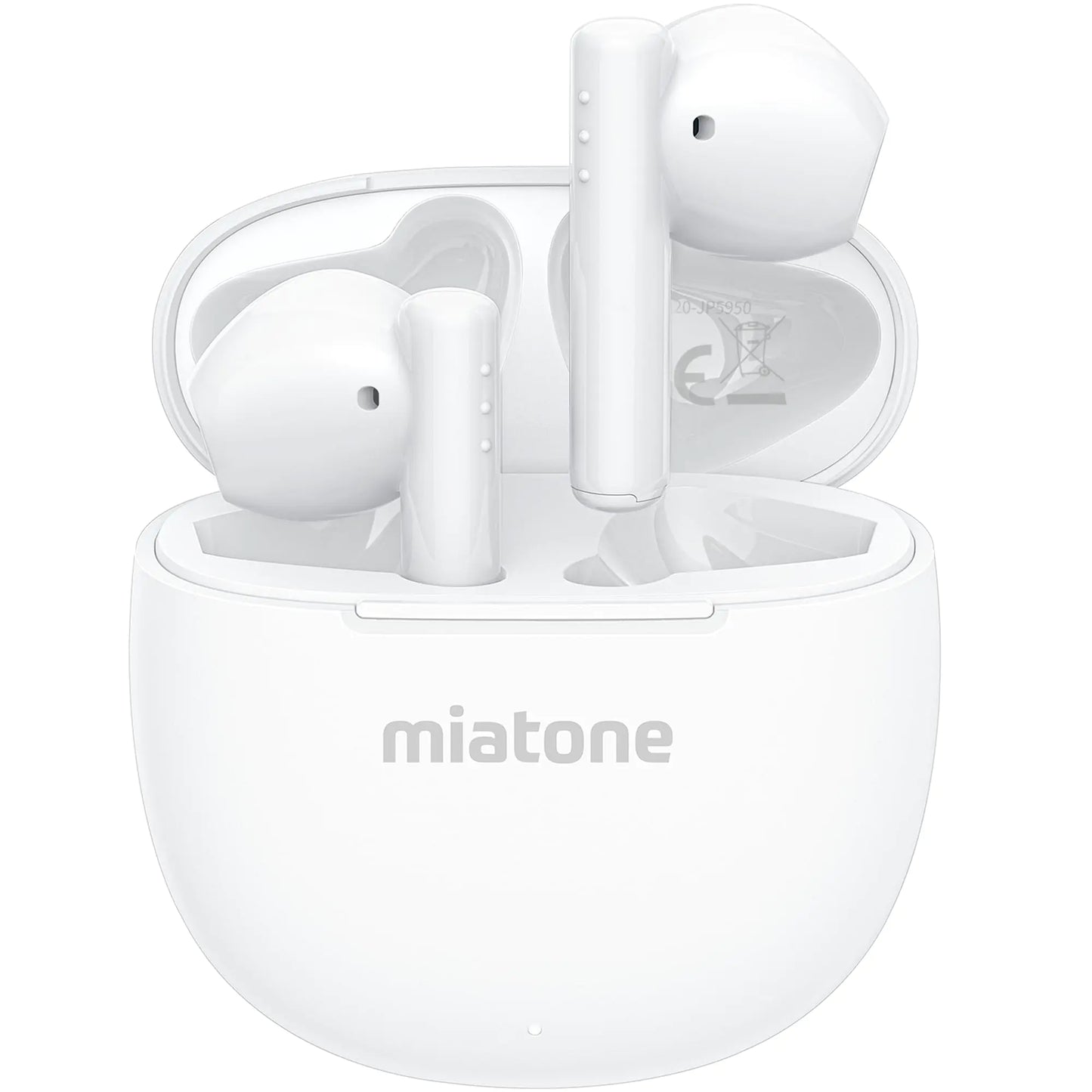 MIATONE White Semi-In-Ear Earphones 50H Playtime