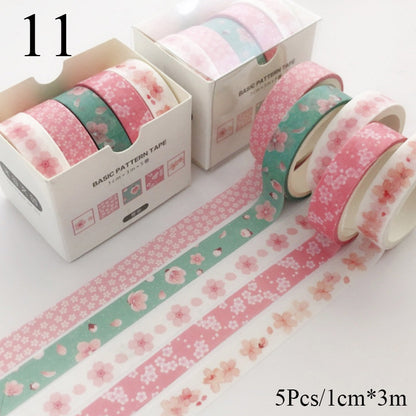 Creative Japanese Washi Tape Collection (5-Pack)