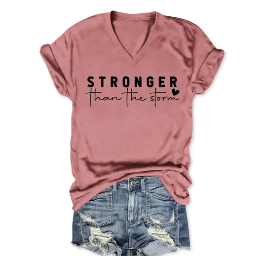 Faith Over Fear V-Neck Tee for Women