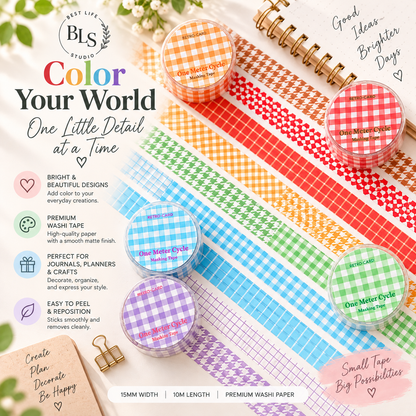 Craft Grid Washi Tape - 3m Rolls for Decor