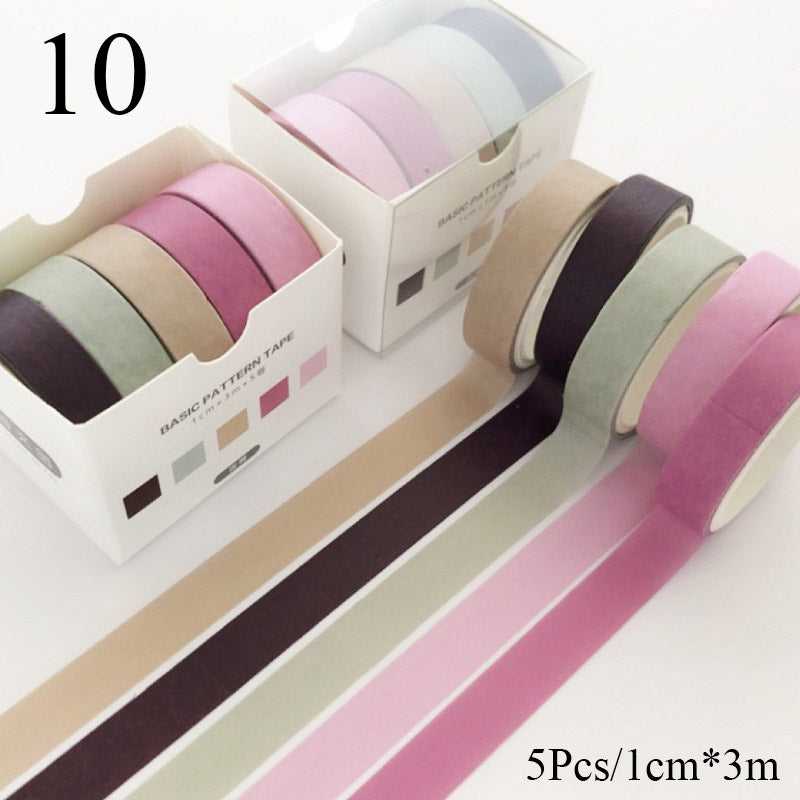 Creative Japanese Washi Tape Collection (5-Pack)