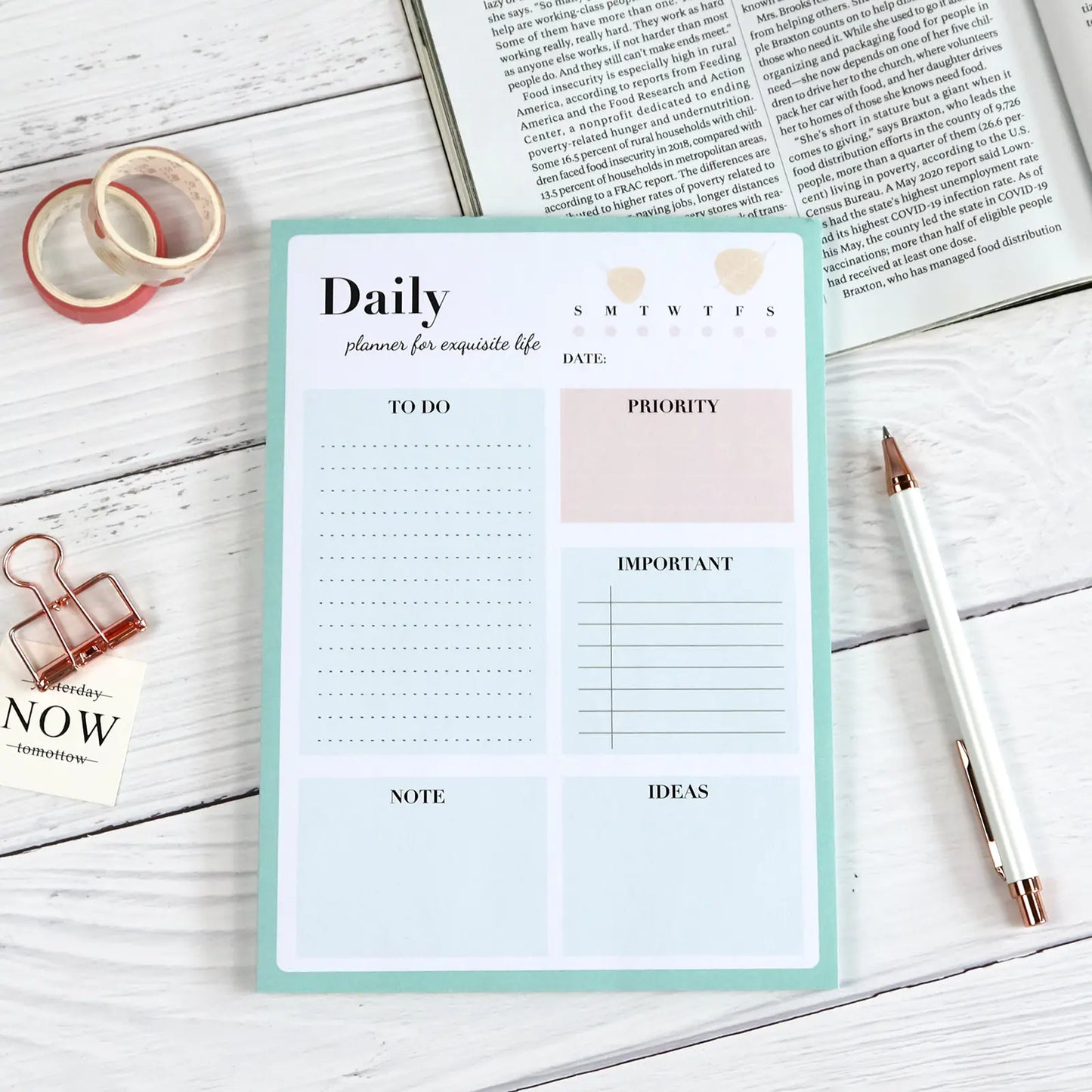 Morandi 60-Sheet Tear-Off Planner Pad