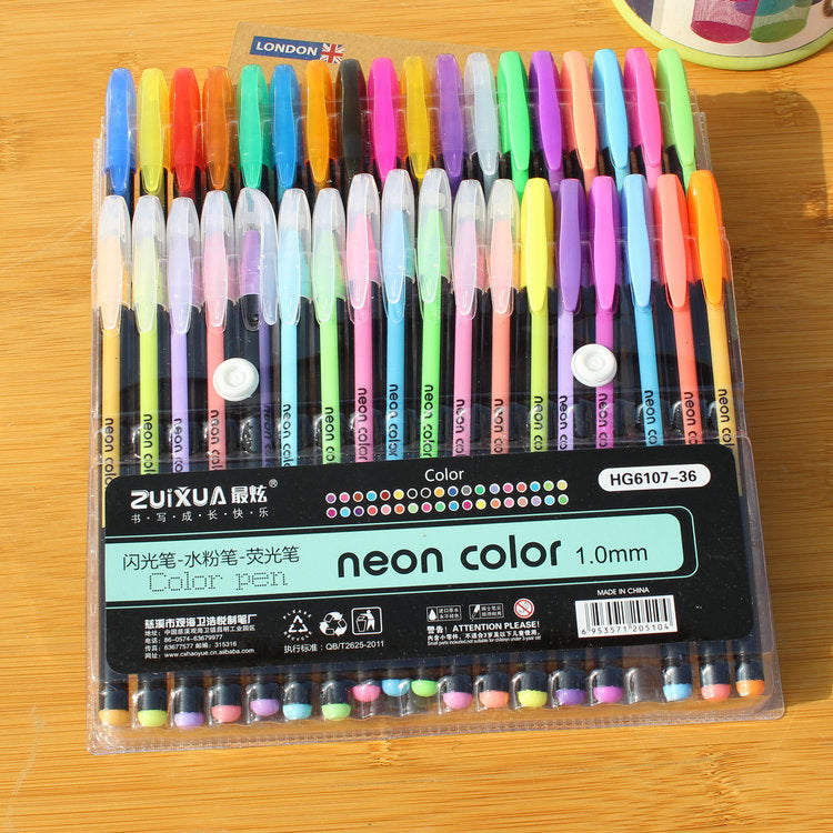 ShimmerStripes Colorful Pen Set