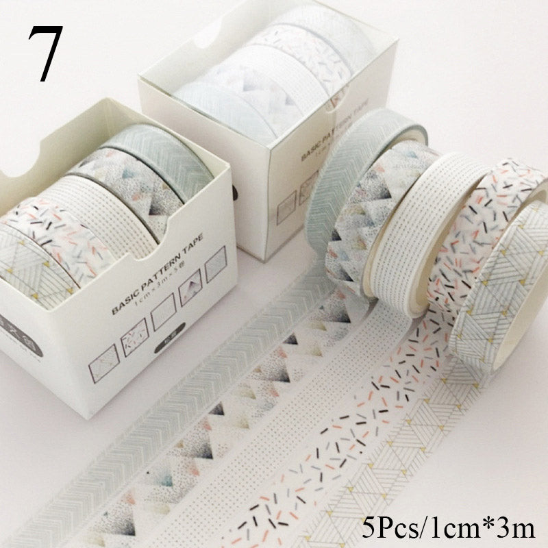 Creative Japanese Washi Tape Collection (5-Pack)