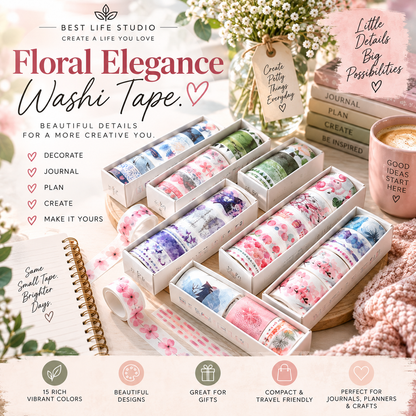 Color Life DIY Washi Tape Collection (8-Pack)