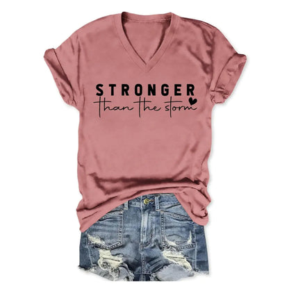 Faith Over Fear V-Neck Tee for Women