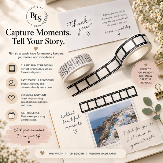 Chic Monochrome Letter Tape