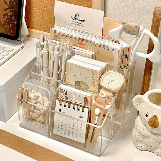Clear Acrylic Desk Organizer Set