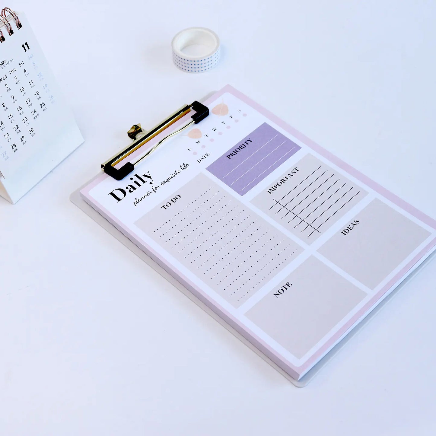 Morandi 60-Sheet Tear-Off Planner Pad