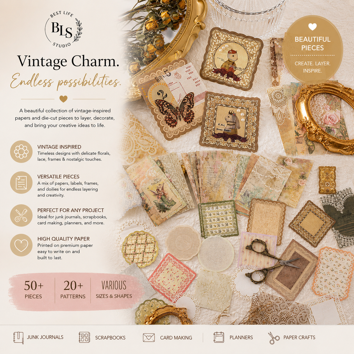 Lace Impressions DIY Paper Pack