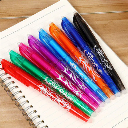 8-Color Erasable Precision Gel Pens - 0.5mm Tips